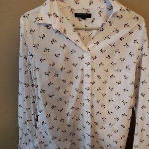 anana Republic button up floral detail blouse.  Si